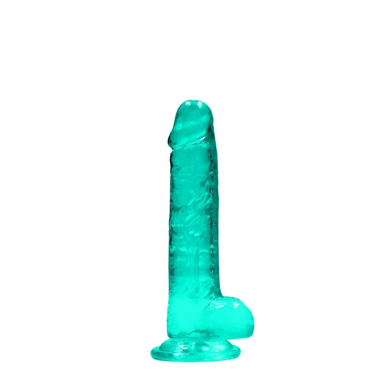 Silikonowe zielone dildo z mocną przyssawką 19 cm